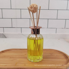 Screw Top 200ml Decorative Reed Diffuser Glass Bottle With Collar Cap Rattan Sticks Cheap Price